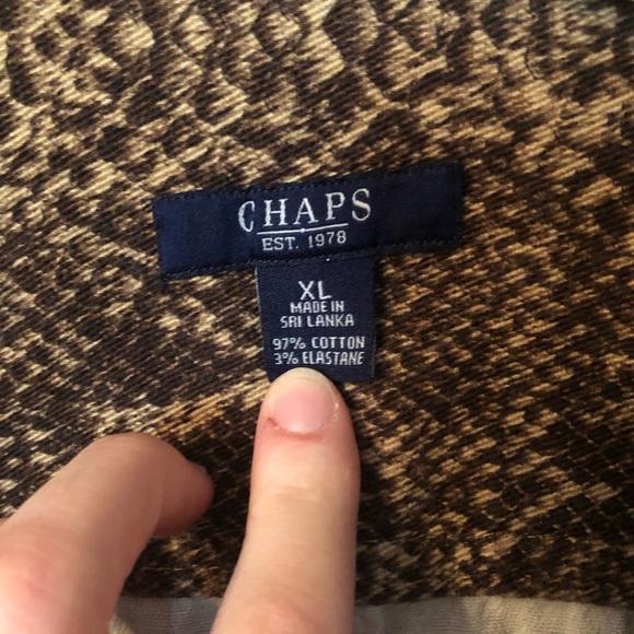 Vintage Chaps denim jean jacket with snake print - Picture 9 of 12